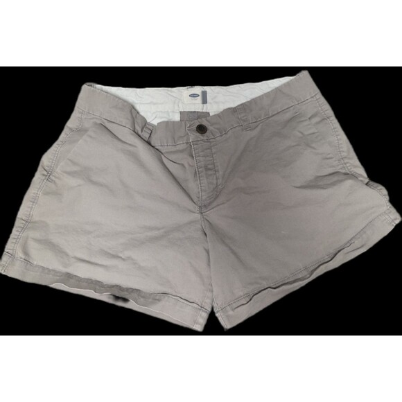 OLD NAVY Gray Khaki Women’s Shorts Size 10 - Picture 1 of 5